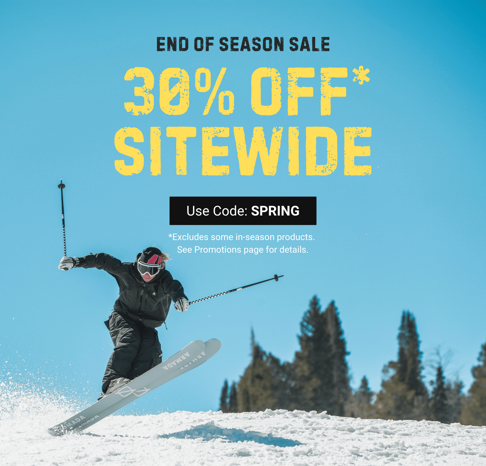 End of season sale! Use code SPRING for 30% off