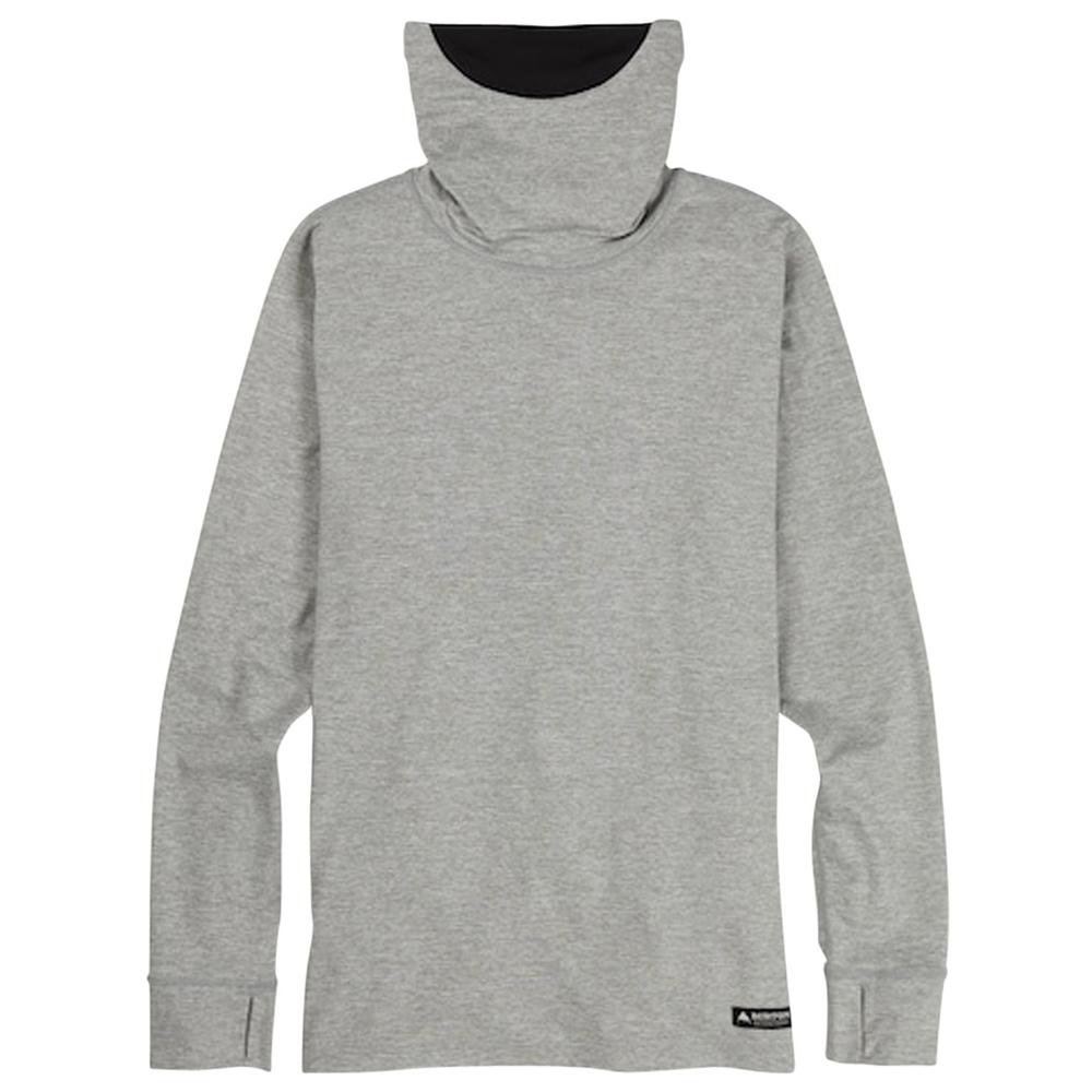 Burton Men's Midweight Base Layer Long Neck Shirt GRAYHEATHER