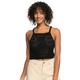 Roxy Women's Malibu Crush Pointelle Stitch Crop Tank ANTHRACITE