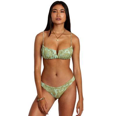 RVCA Women's Fine Lines Shirred Bra Bikini Top