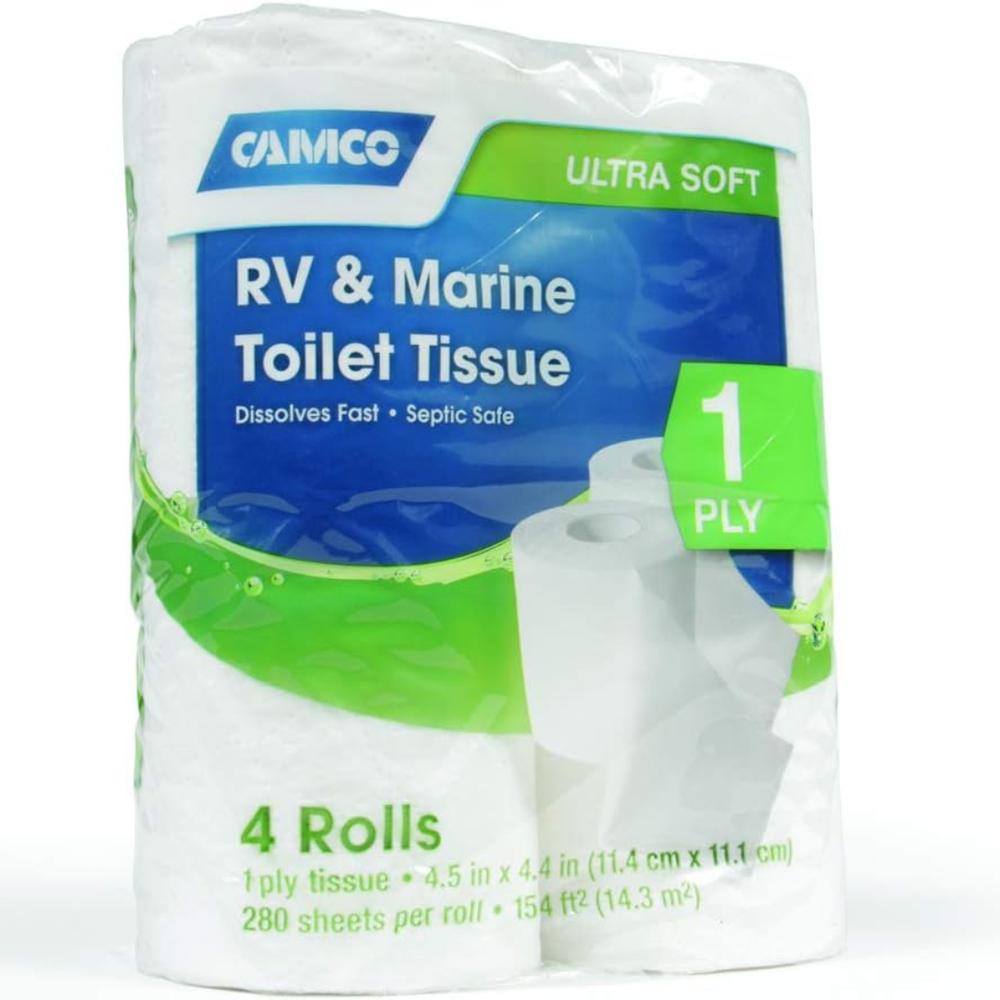  Camco Rv/Marine 1- Ply Toilet Tissue, 4- Pack