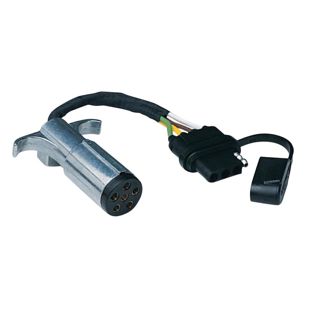  Husky Towing 6- Way Round To 4- Way Flat Connector Adapter