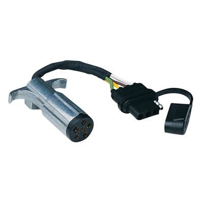 Husky Towing 6-Way Round to 4-Way Flat Connector Adapter