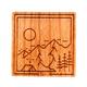 Rustek Base Camp Square Wood Sticker CHERRY