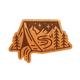 Rustek Camping InTent Wood Sticker MAHOGANY