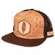 Rustek Unisex Doug Fir Wood Inlay + Cork Trucker Cap Flat Brim BROWN
