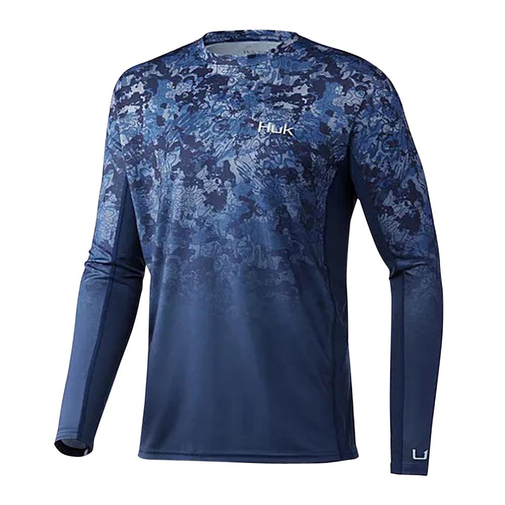 HUK Men's Icon X Tide Change Fade Long Sleeve Shirt EXUMA