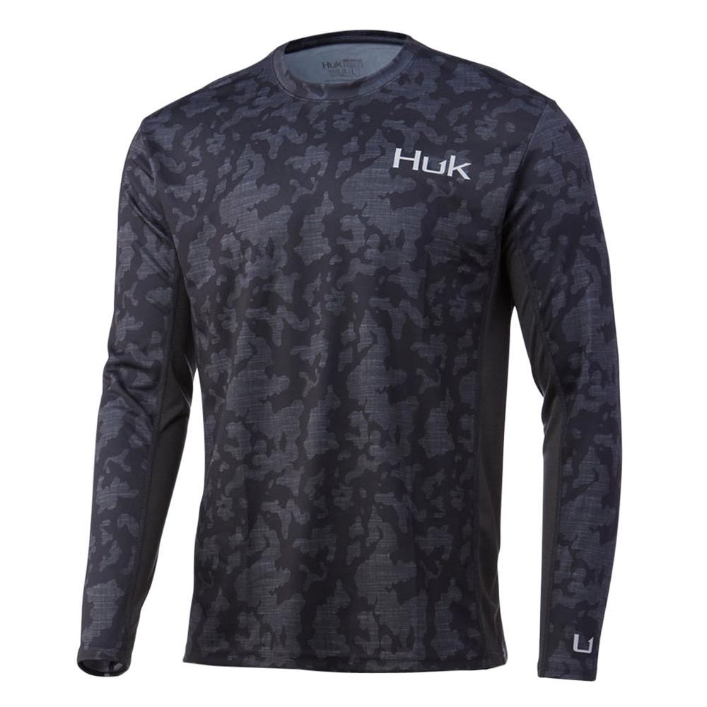 HUK Men's Icon X Running Lakes Shirt VOLCANICASH