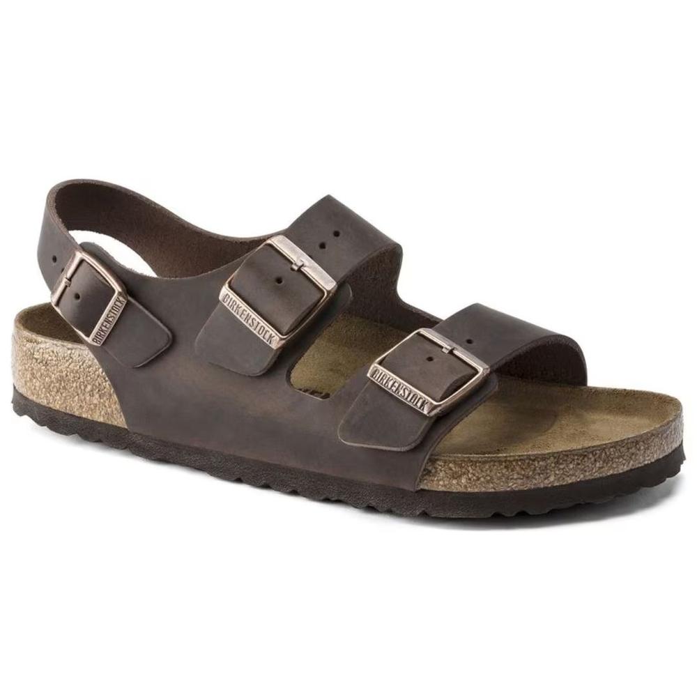 Birkenstock Women's Milano Oiled Leather Sandal HABANALEATHER