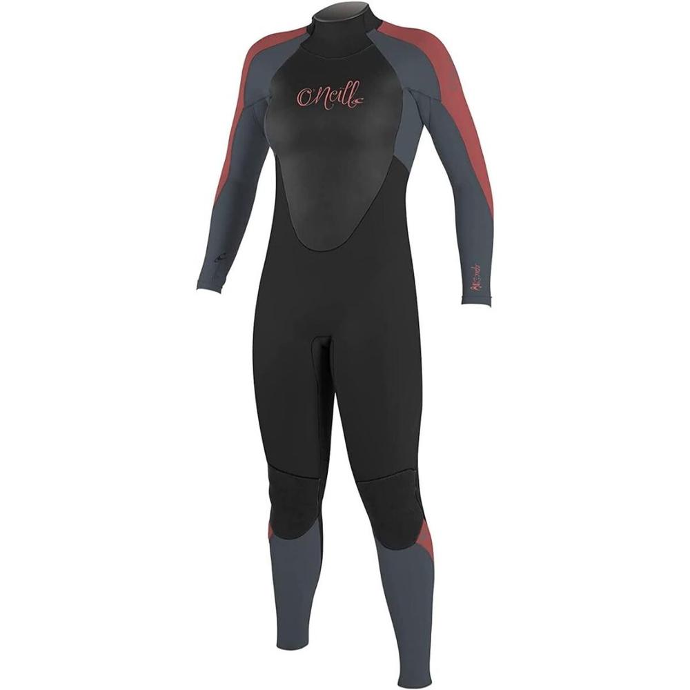 O'neill Wetsuits 24 Women's Epic 3/2mm Back Zip Full BLK/TRADEWND/TEAROSE
