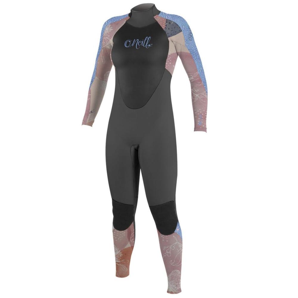 O'neill Wetsuits 24 Women's Epic 3/2mm Back Zip Full GRAPH/DESERTBLM/DRIFTBLU