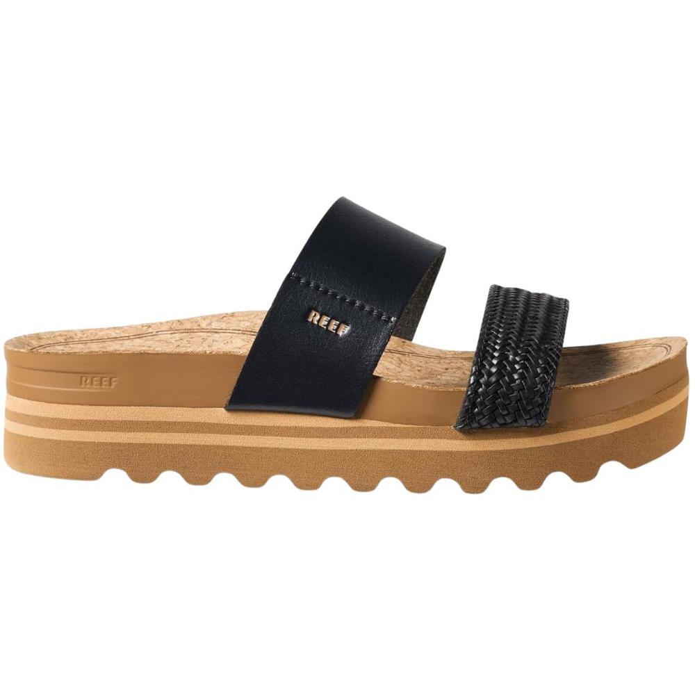 Reef Women's Cushion Vista Hi Black Braid Sandals BLACKBRAID