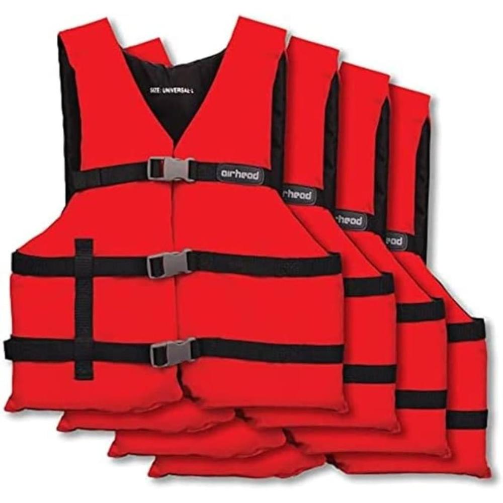 Airhead General Purpose CGA Life Vest 4 Pack RED