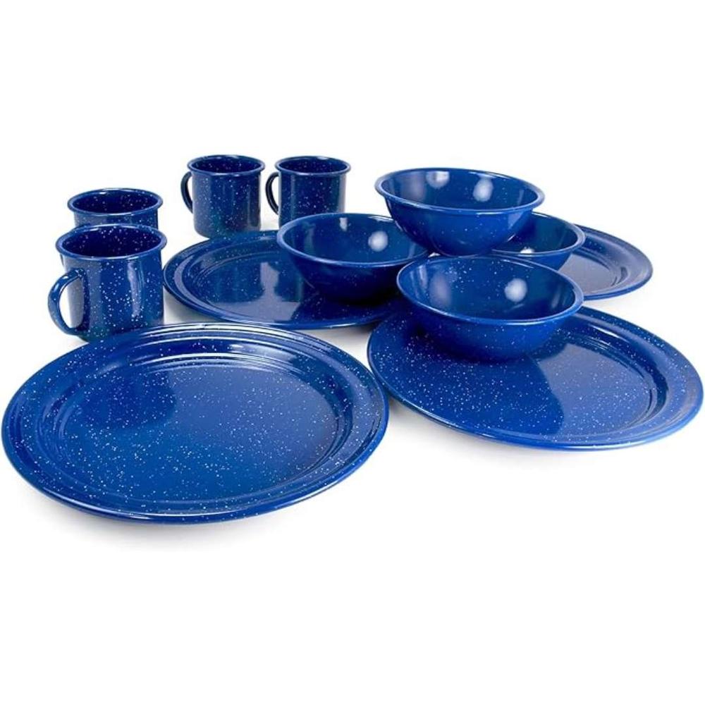  Alpine Mountain Gear 4 Person Enamel Tableware Set