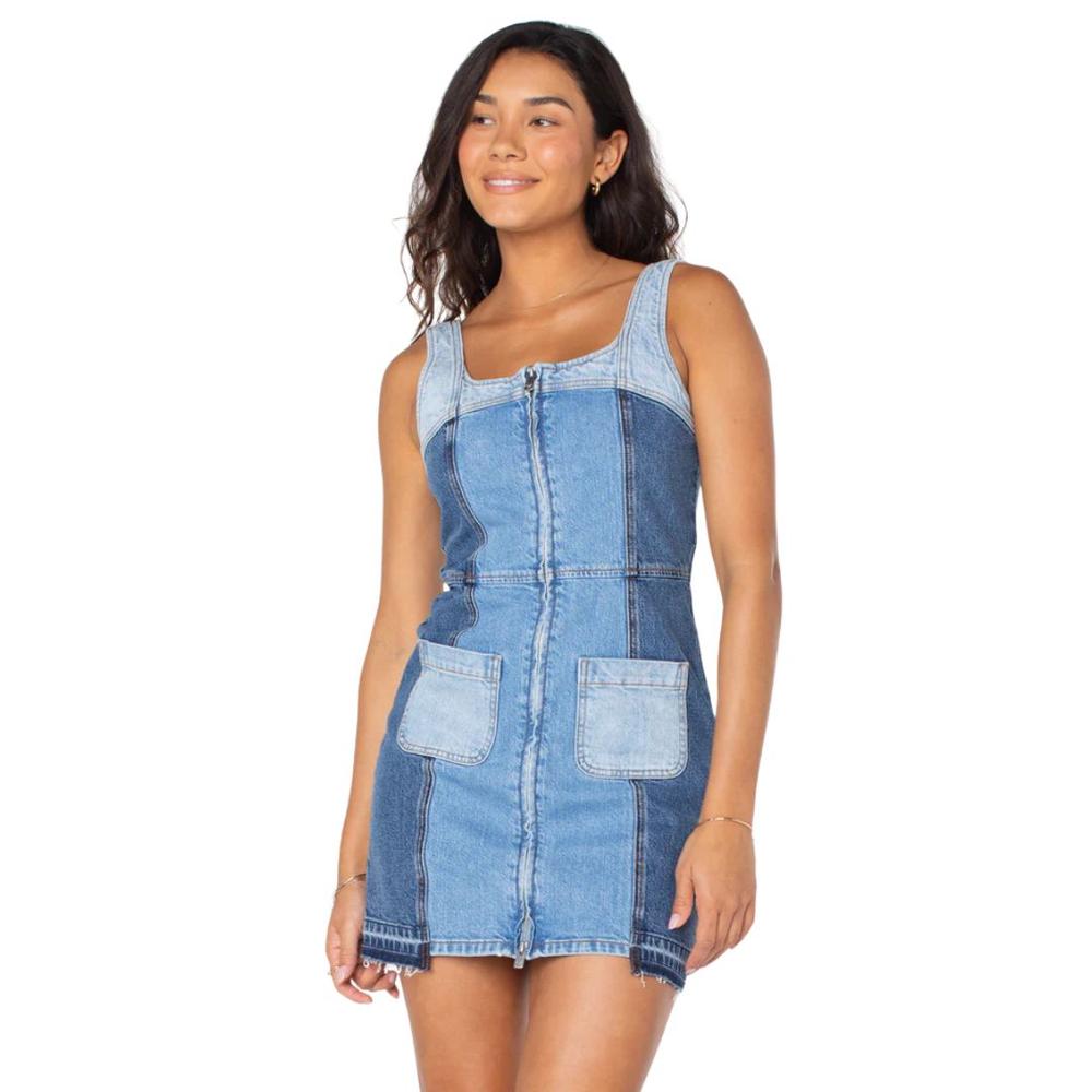 Roxy Sami Dress PATCHANDRELEASEDENIMWASH