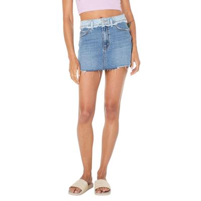 Roxy Sereia Distressed Denim Miniskirt