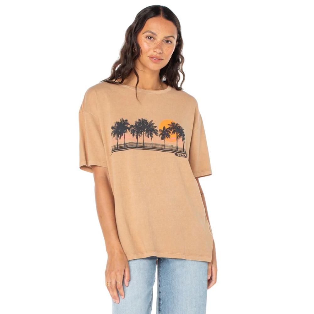 Roxy Palm Stripe Tee PRALINESOLSTAMPEMBY