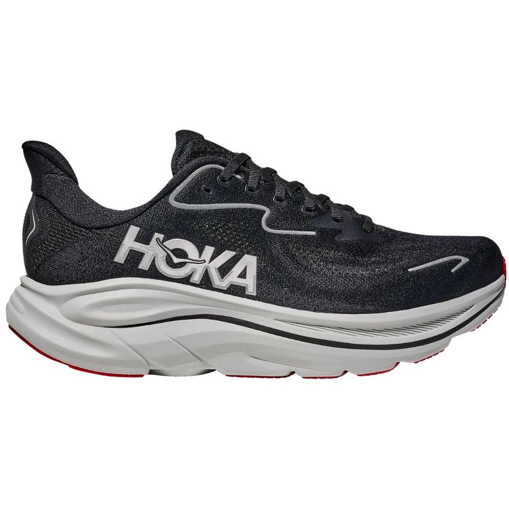 Hoka One Men's Clifton 10 Running Shoes BLACK/SILVER