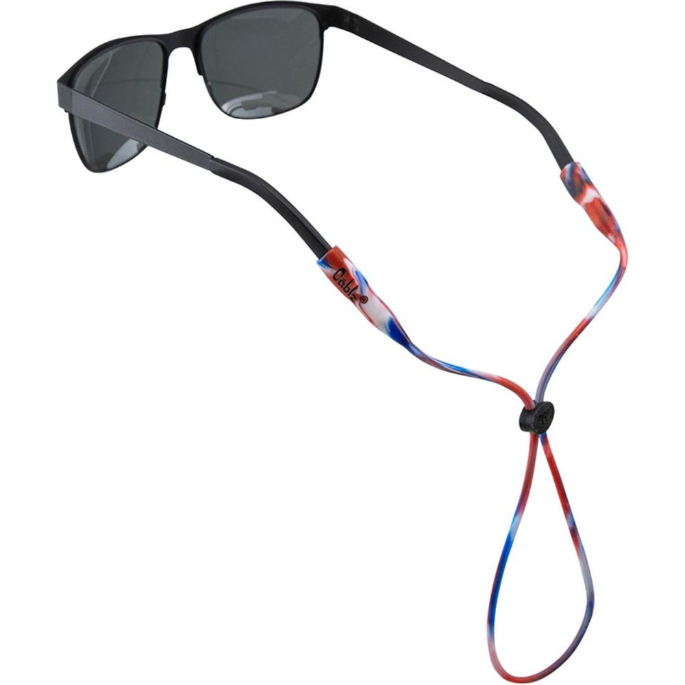 Cablz Silicone Adjustable Eyewear Retainer REDWHITEBLUEMARBLE