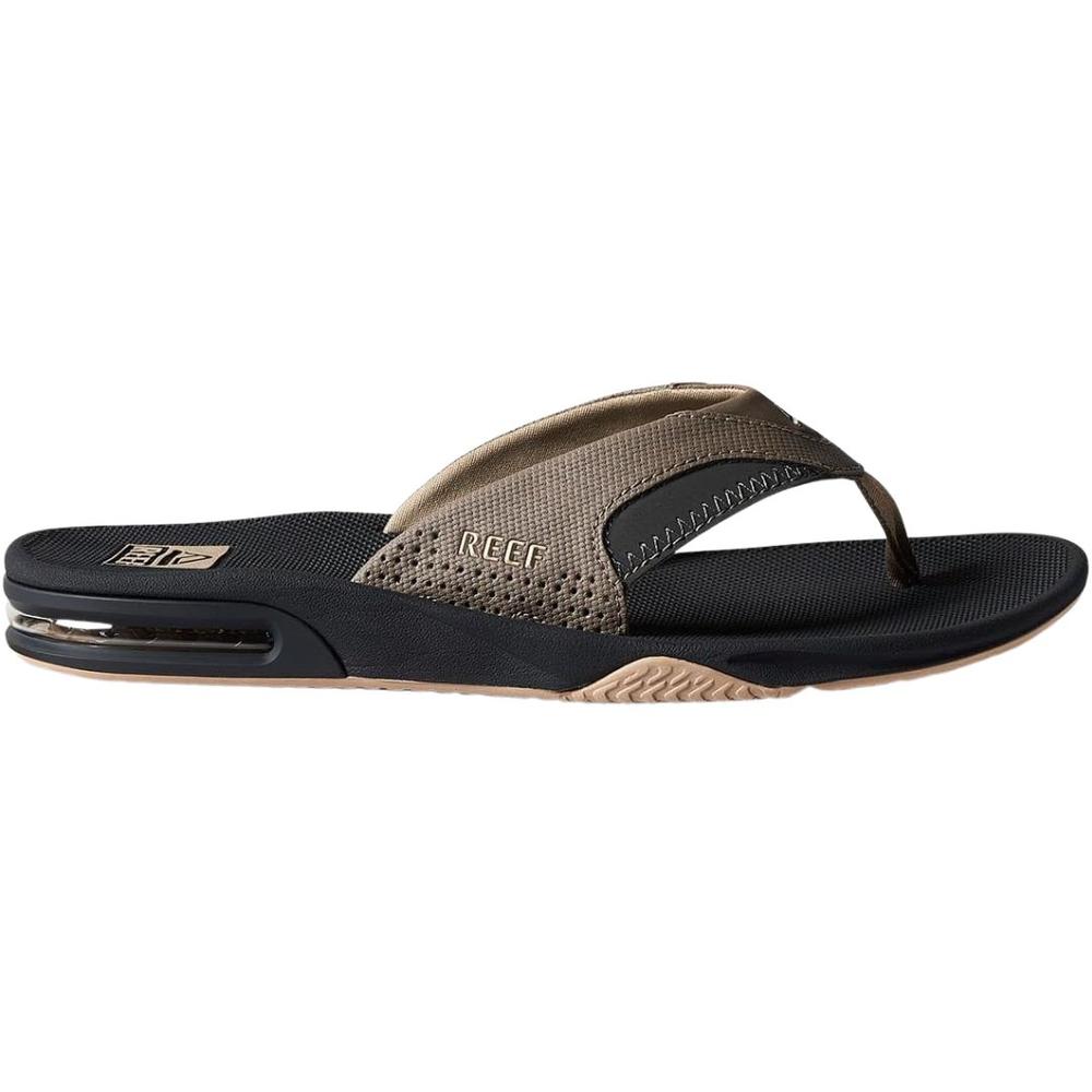 Reef Men's Fanning Flip Flops FOSSIL/RAVEN