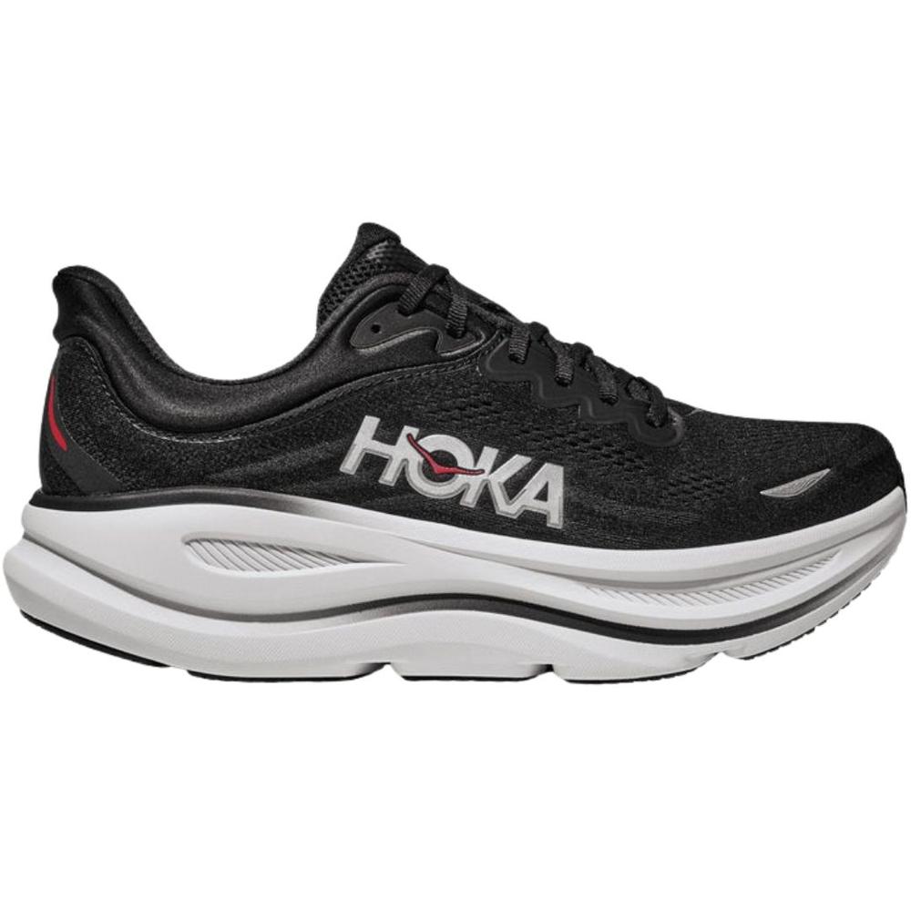Hoka One Men's Bondi 9 Running Shoes BLACK/VERMILLION