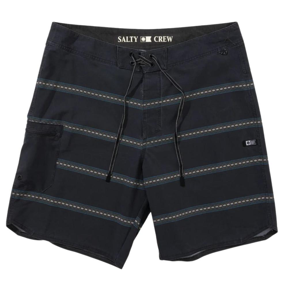 Salty Crew Men's Session Stripe Boardshort BLACK