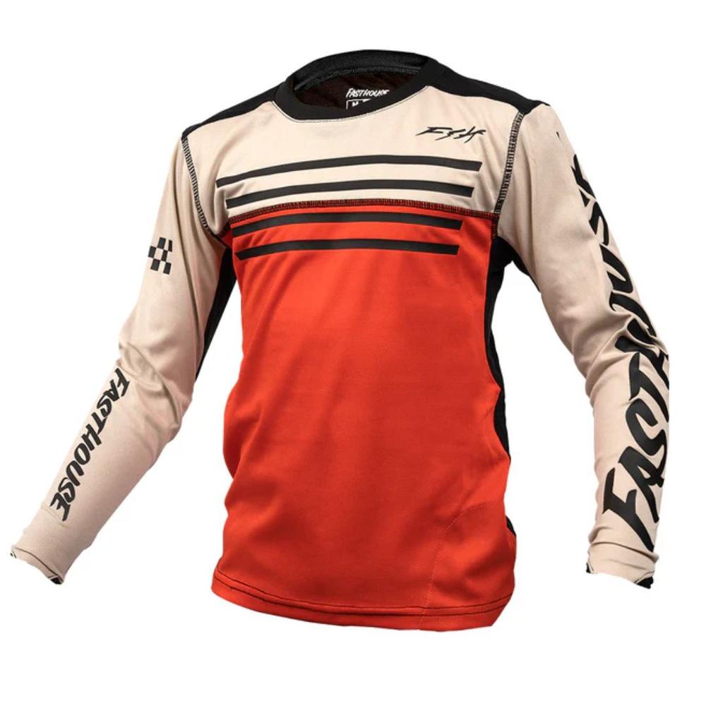Fasthouse Youth Alloy Sidewinder Long Sleeve Jersey CREAM/RED