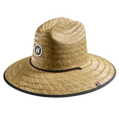 Hemlock Solid Black Signature Lifeguard Straw Hat