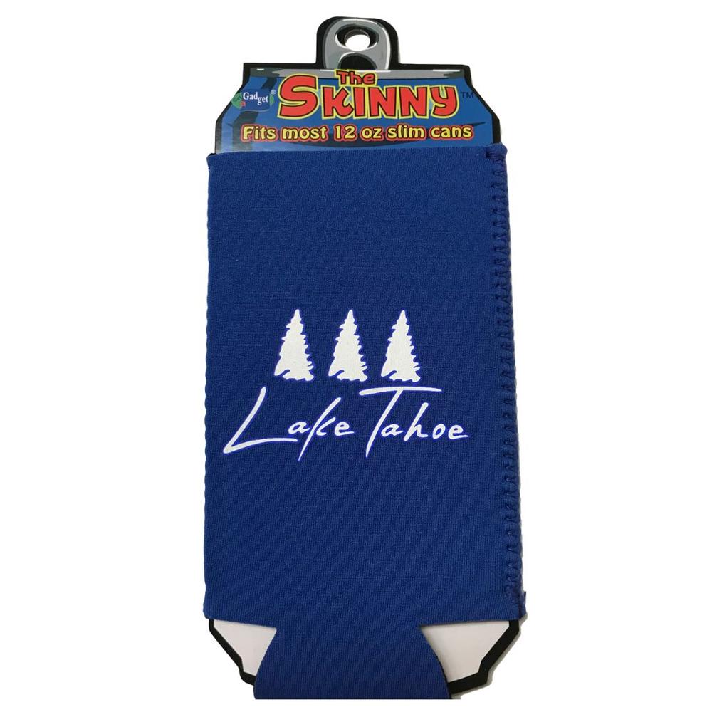 Skinny 12oz Can Cooler Koozie - Lake Tahoe NAVY