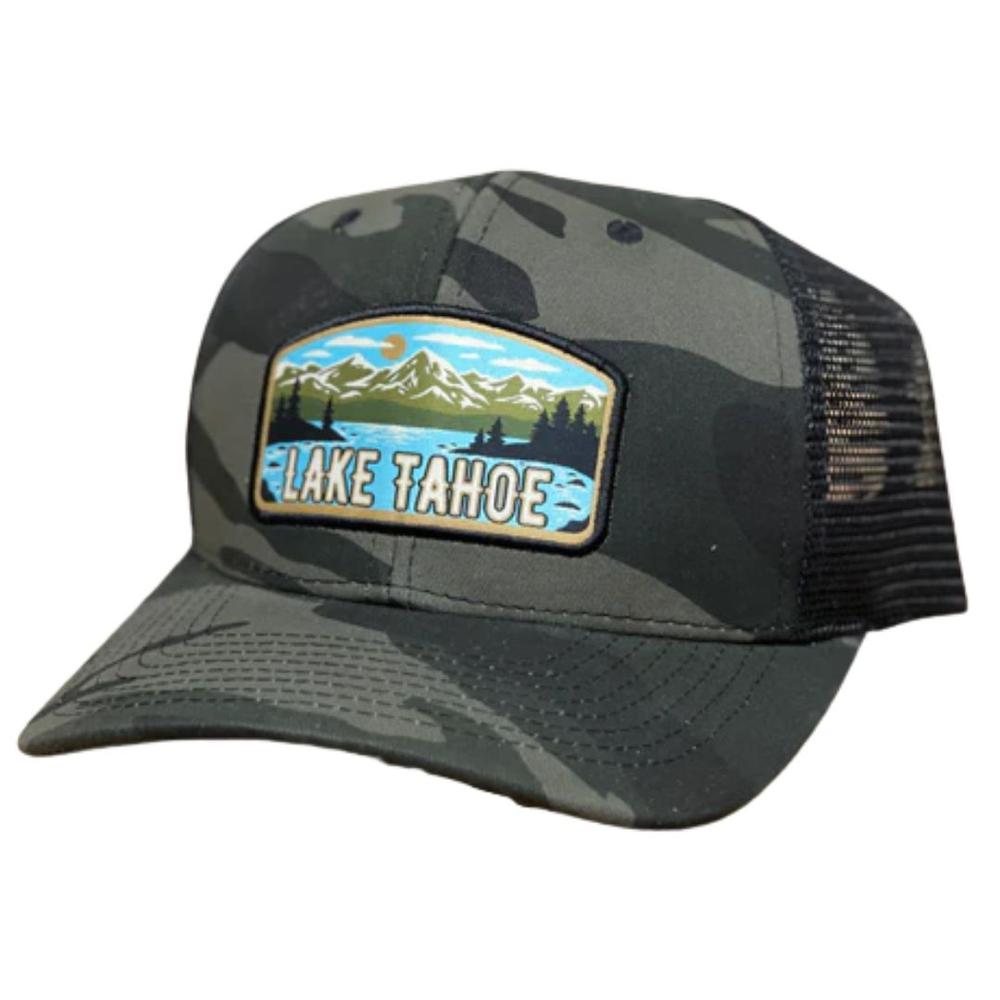 Lake Tahoe Patch Camo Hat GREY/BLUE