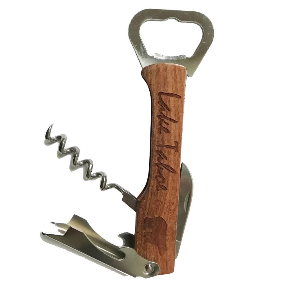 Lake Tahoe Etched Engraved Wood Cork Screw NA