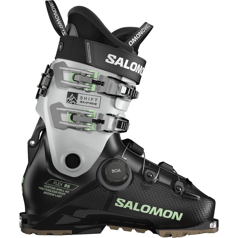 Salomon Women's Shift Supra BOA 95 Ski Boots 2027 BLACK/COOLGRAY5/PATINAGREEN