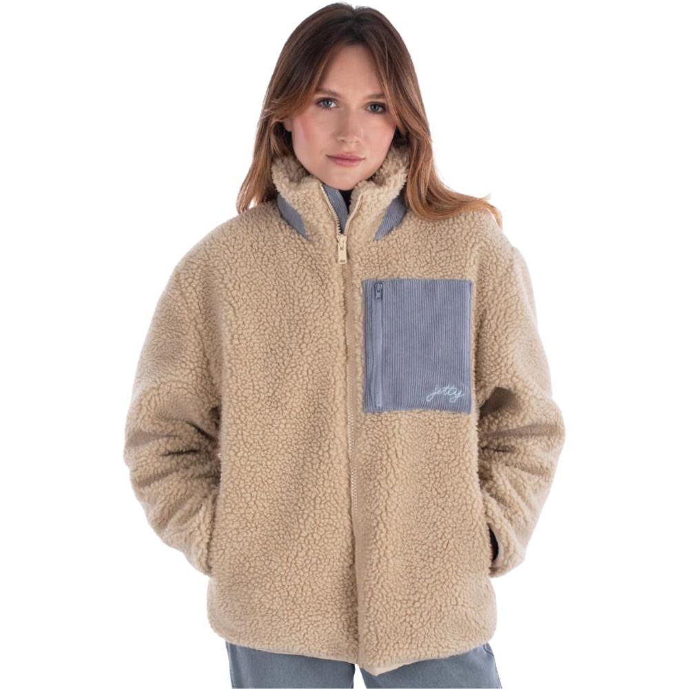 Jetty Cedar High Pile Fleece Jacket IVORY
