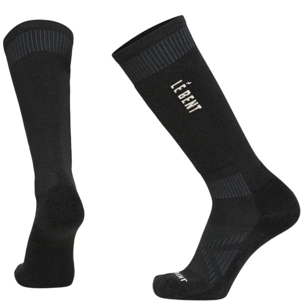 Le Bent Light Cushion Logo Snow Socks BLACK