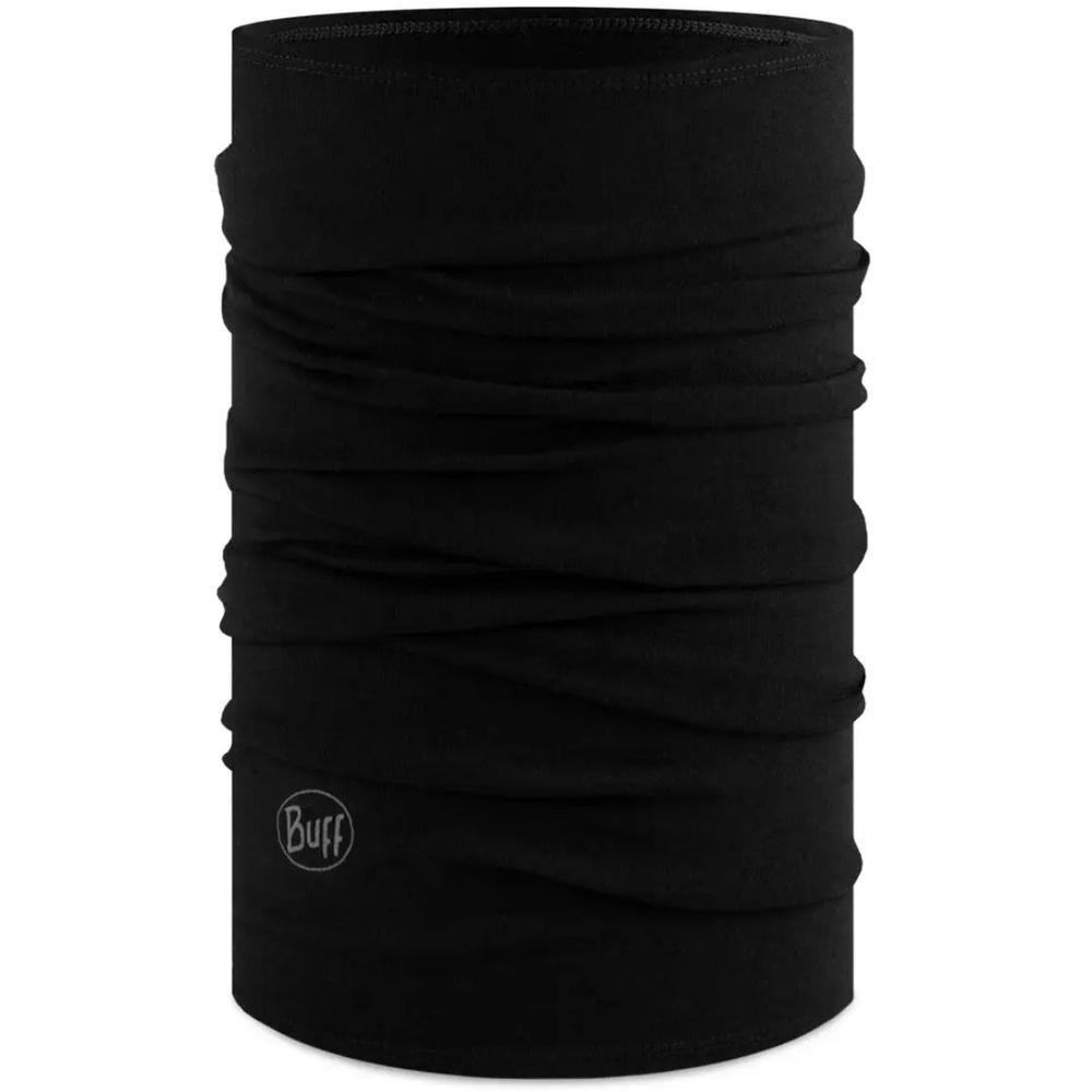 Buff Merino Midweight Neck Gaiter - Black BLACK