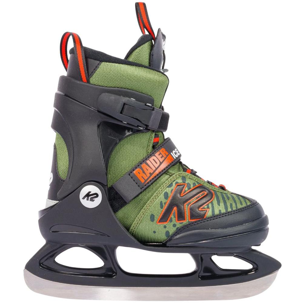 K2 Raider Ice Youth Ice Skates GREENORANGE