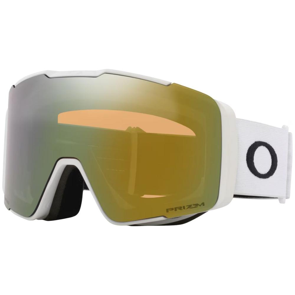 Oakley Line Miner Pro L (Low Bridge Fit) Snow Goggles - White + Sage Gold MATTEWHITEPRIZMSAPPHIREIRIDPRIZMSAGEGOL
