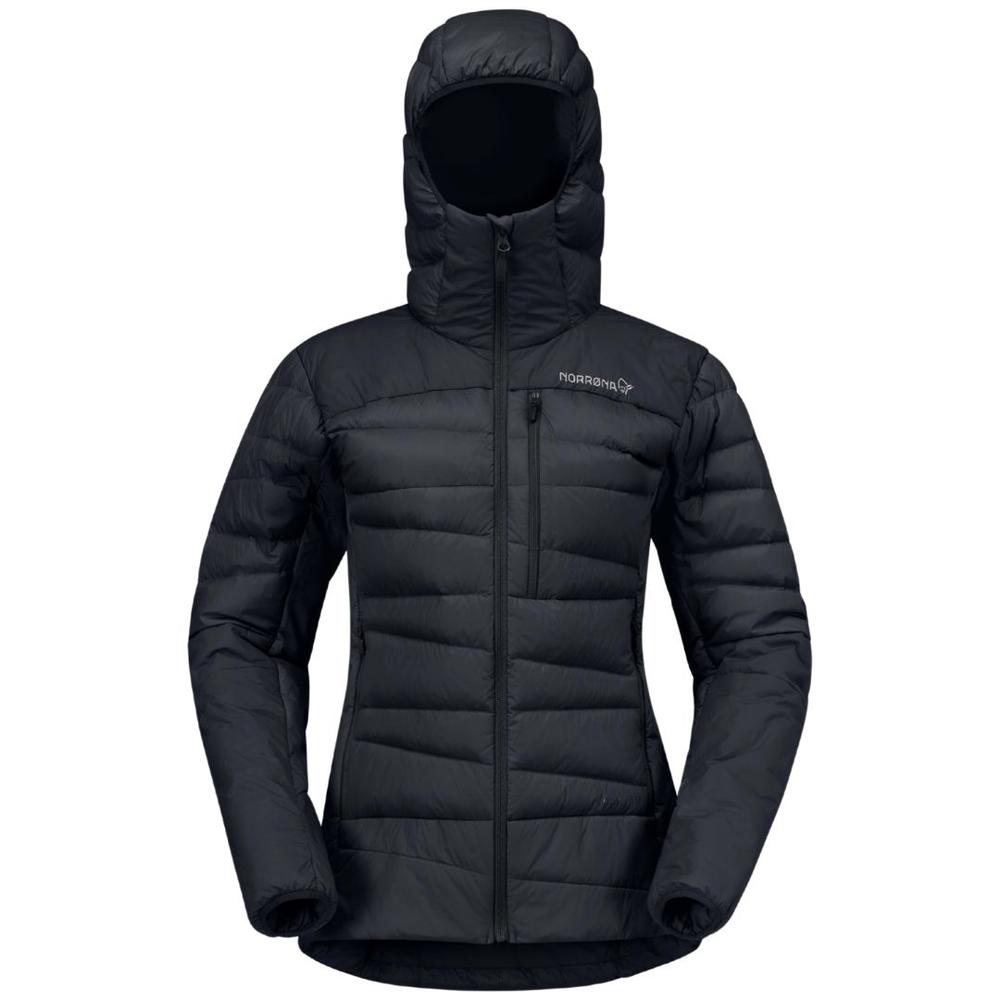 Norrona Women's Falketind Down750 Zip Hood Jacket CAVIARBLACK