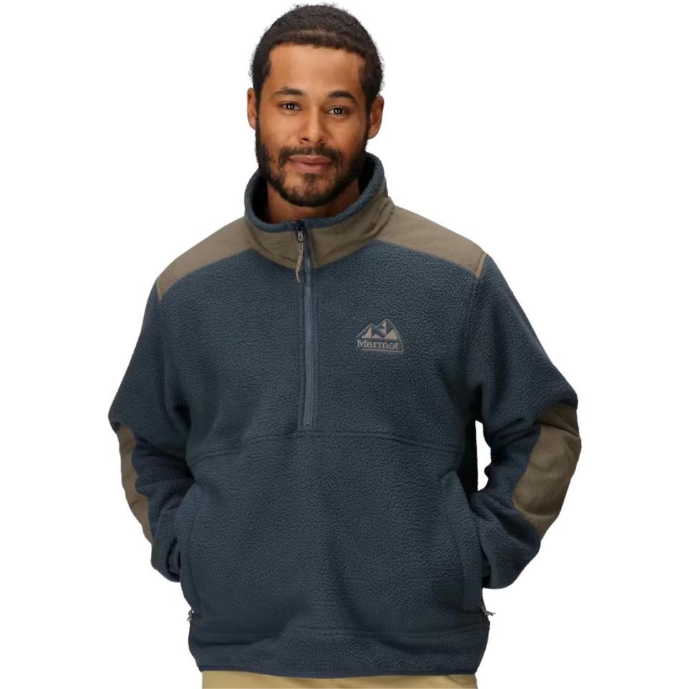 Marmot Men’s Wanderer High-Pile Fleece Quarter-Zip THUNDERHEAD/CLAYSTONE