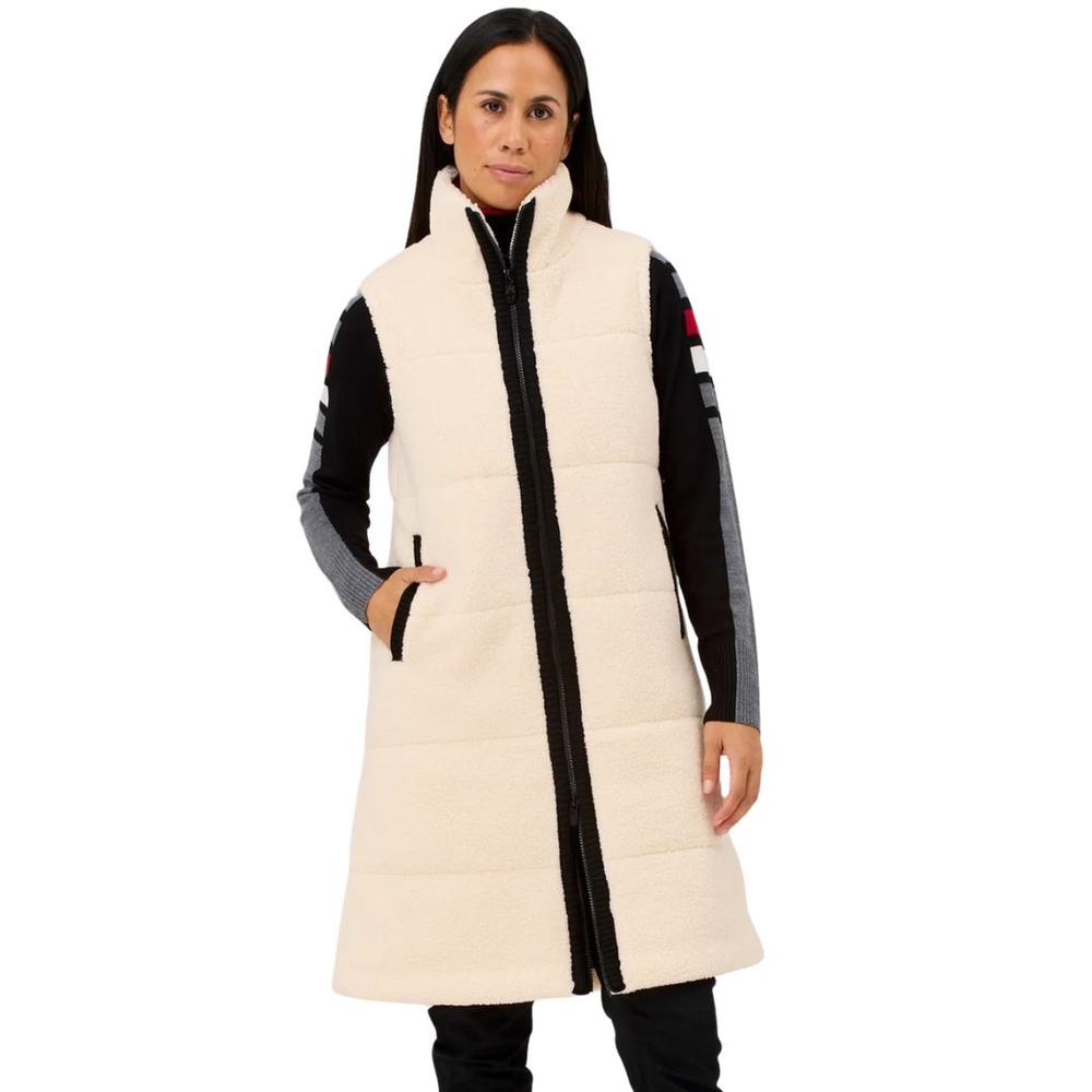 Krimson Klover Women's Kira Long Fleece Vest NATURAL