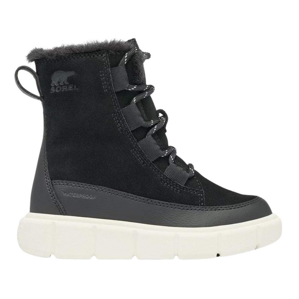 Sorel Children's Sorel Explorer III Lace Waterproof Boots BLACK/SEASALT