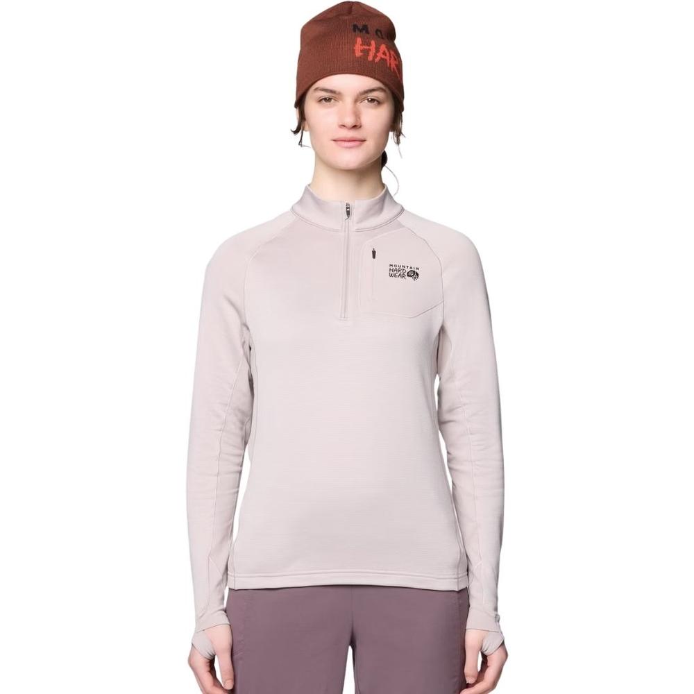 Mountain Hardware Women's Up First Tech Fleece Quarter Zip LIGHTMYSTIC