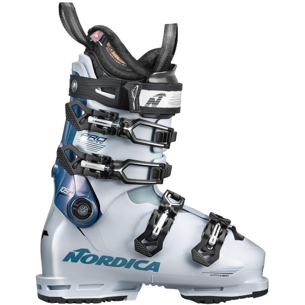 Nordica Women's Promachine 105 Ski Boots 2027 WHITE/LIGHTBLUE/BLACK
