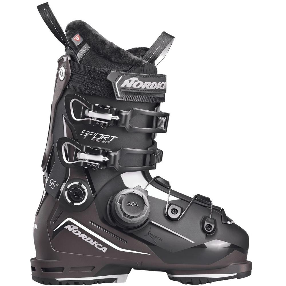 Nordica Women's Sportmachine 3 95 BOA Ski Boots 2026 BLACK/MAROON/WHITE