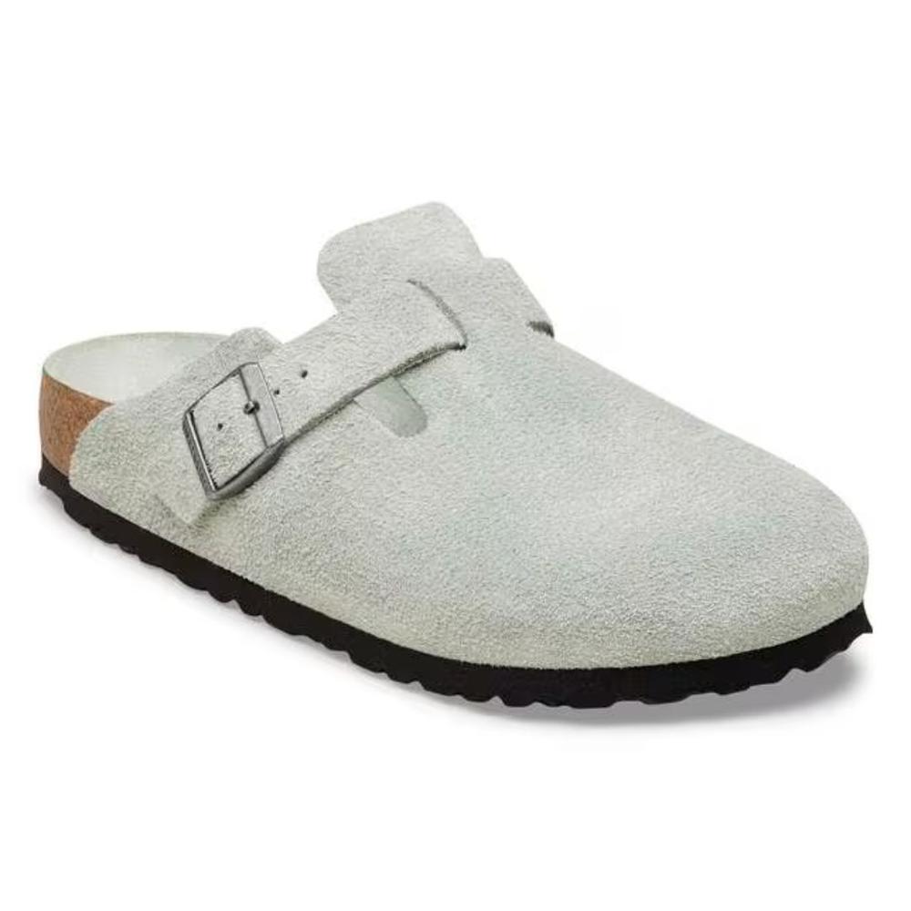 Birkenstock Women's Boston Soft Footbed Suede Clog PURESAGETONAL