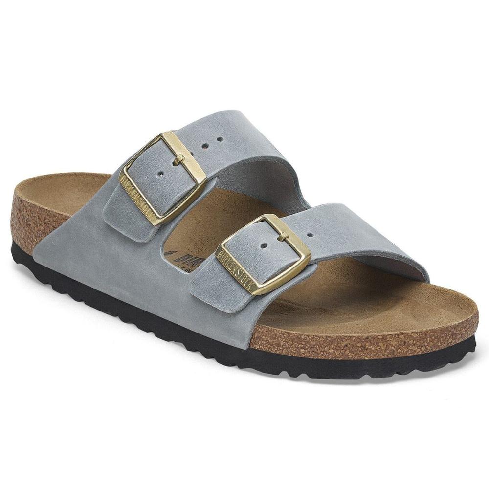 Birkenstock Women's Arizona Oiled Leather Sandals BASALTGRAY