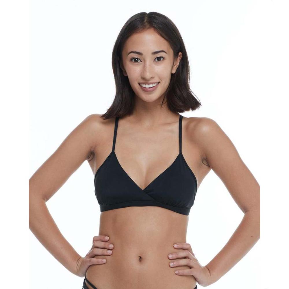 Eidon Women's Madison Fixed Triangle Bikini Top BLACKLICORICE
