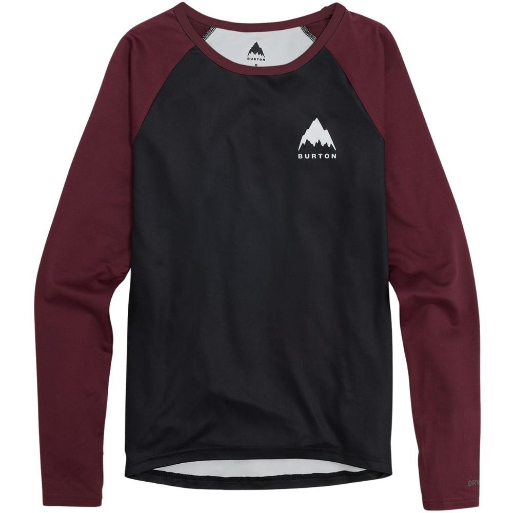 Burton Women's Roadie Base Layer Tech T-Shirt TRUEBLACK/ALMANDINE