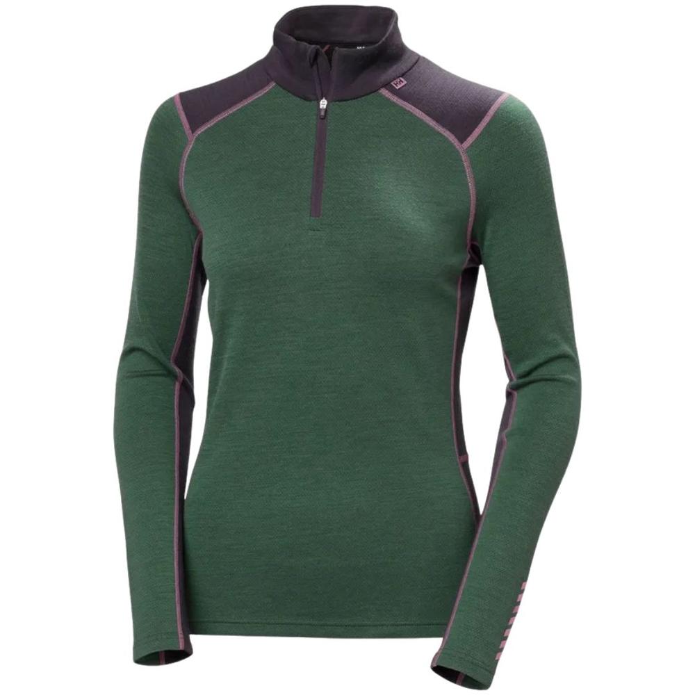 Helly Hansen Women's LIFA Merino Midweight Half-Zip Base Layer JUNGLEGREEN