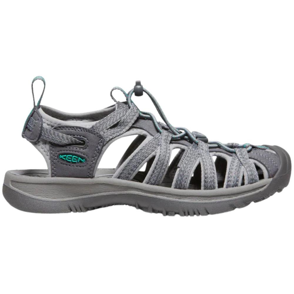 Keen Women's Whisper Sandal MEDIUMGREY/PEACOCKGREEN